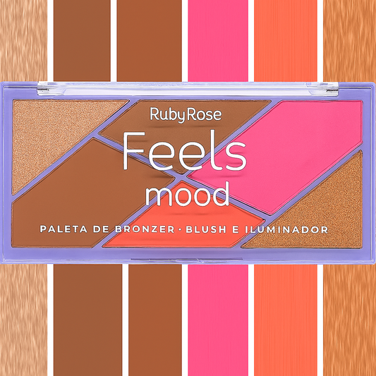 PALETA 3IN1 FEELS MOOD RUBYROSE HB-7528