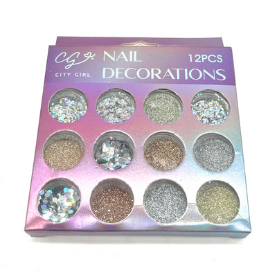 NAIL DECORATION 12PCS CITY GIRL GO-13718
