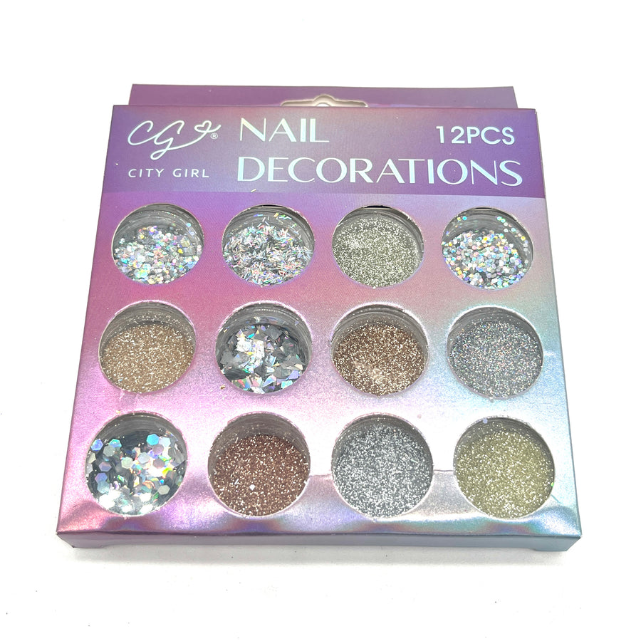 NAIL DECORATION 12PCS CITY GIRL GO-13718