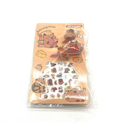 ANILLO X3 CON STICKER KUROMI KD22