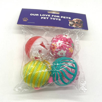 JUGUETE PARA MASCOTAS 4 PELOTAS AF-13170