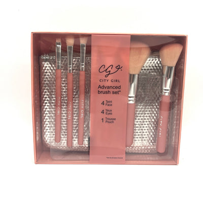 CAJA DE BROCHAS X8 ROSA DORADO SF08