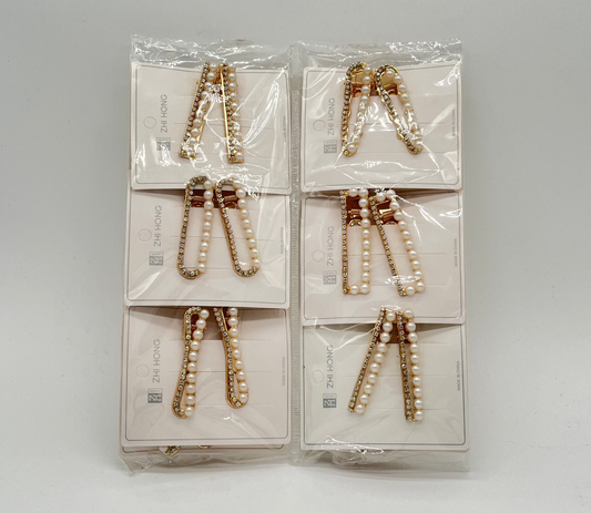 BROCHE CON PERLA Y DIAMANTE AF13216 1C/U