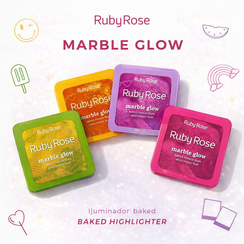 ILUMINADOR CREMOSO MARBLE GLOW RUBYROSE RR-F860
