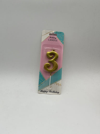 VELAS COMPLE.DE NUMERO ORO JK409