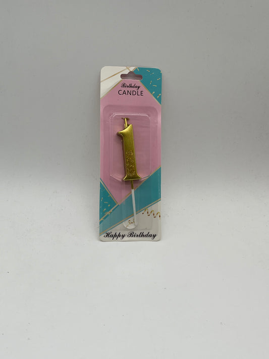 VELAS COMPLE.DE NUMERO ORO JK409