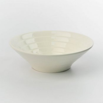 BOWL CERAM C/RAYAS Y PIE 20X6CM C5092