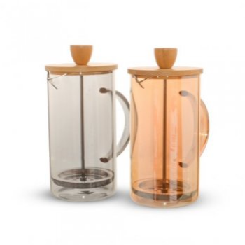 CAFETERA TAPA BAMBOO 600ML C5584