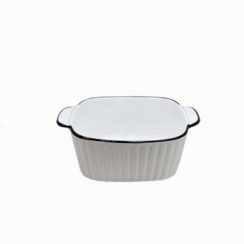 BOWL CUADERA CERAM RAY BLANCA CON BORDE C5615