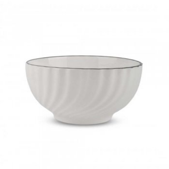 BOWL CERAM RAY OND BLANCA CON BORDE C5928