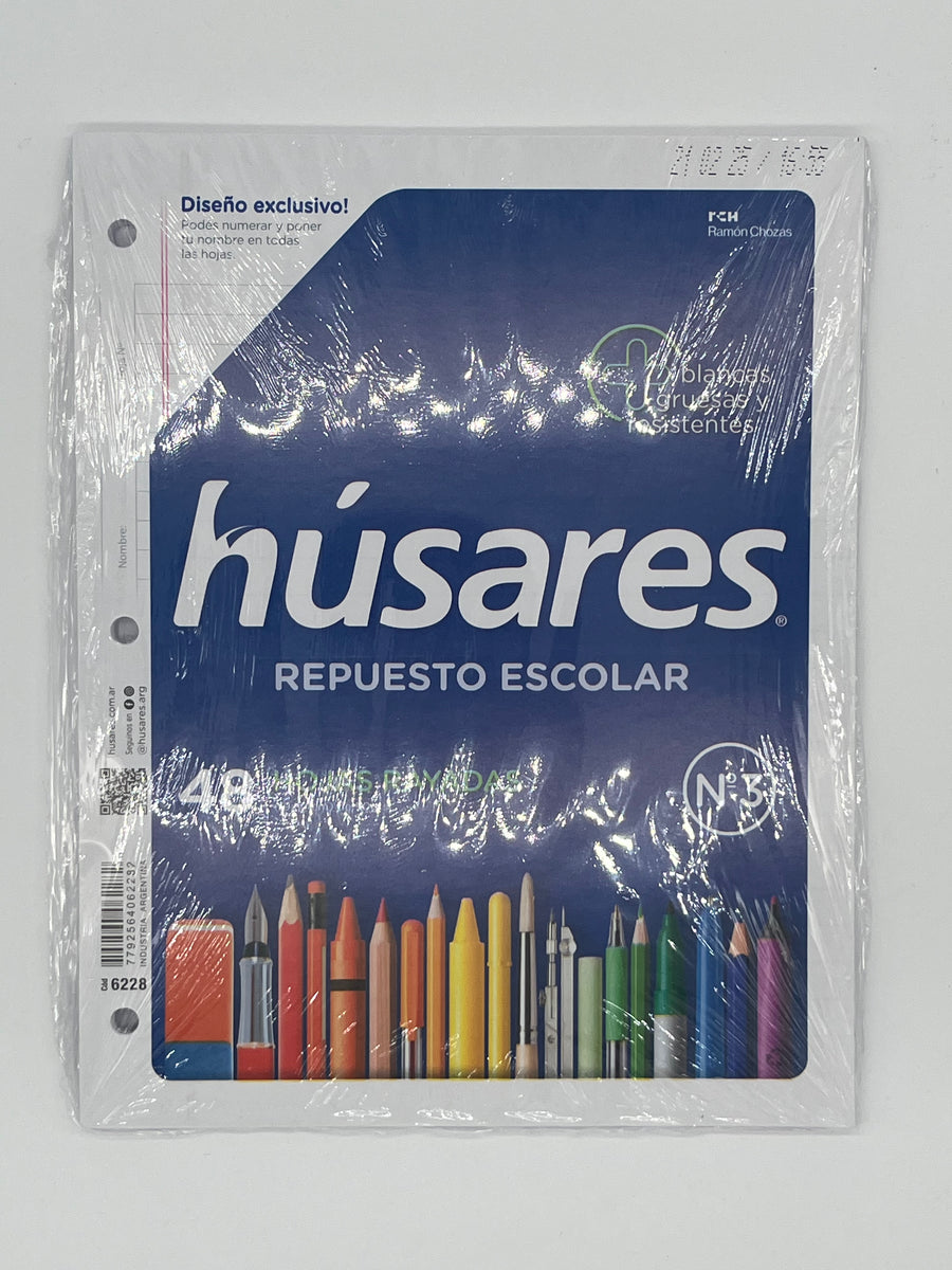 REPUESTO HOJAS 48RAYADAS HUSARES 6228 62282