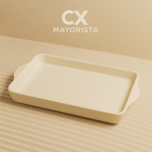 BANDEJA TIPO BUDINERA CRE COLOR 30X15CM 142-2749
