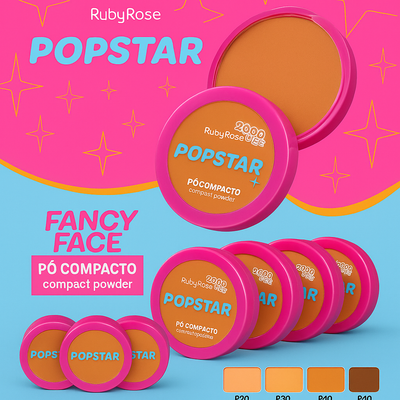 POLVO COMPACTO POPSTAR FANCYFACE RUBYROSE G1 HB-M406