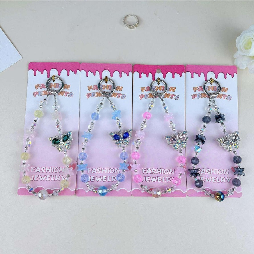 LLAVERO MARIPOSA C/STRASS Y CRISTALES WA-47