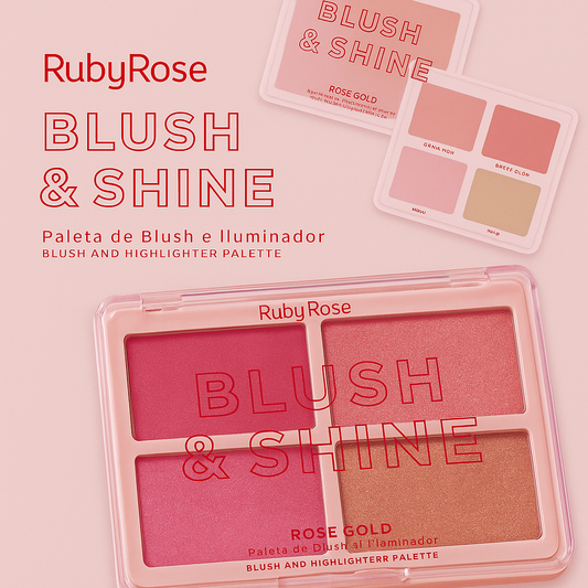 RUBY ROSE BLUSH SHINE HB-M1001-1