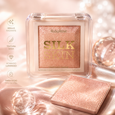 ILUMINADOR HIGHLIGHT SILK SKIN RADIANT SHINE RUBYROSE G2 HB-F1600