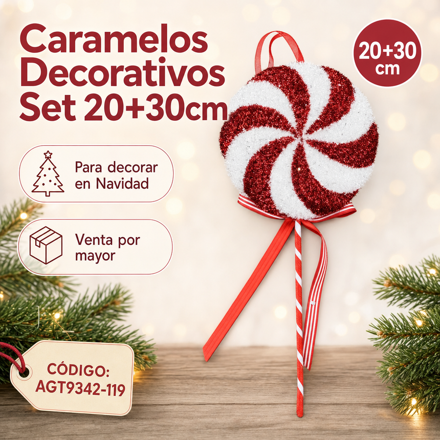 CARAMELO CHUPETIN BLANCO ROJO AGT9342-119