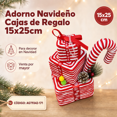 ADORNO NAVIDEÑO 3 CUBOS AGT9342-171
