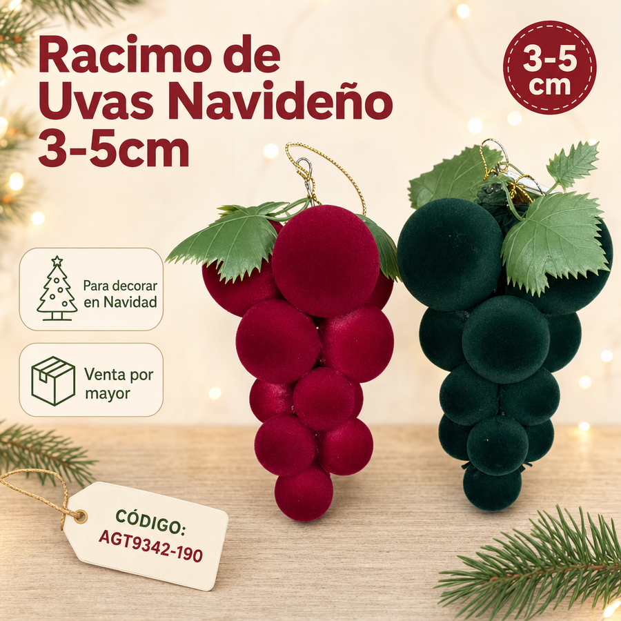 DECORACION UVAS NAVIDENAS AGT9342-190