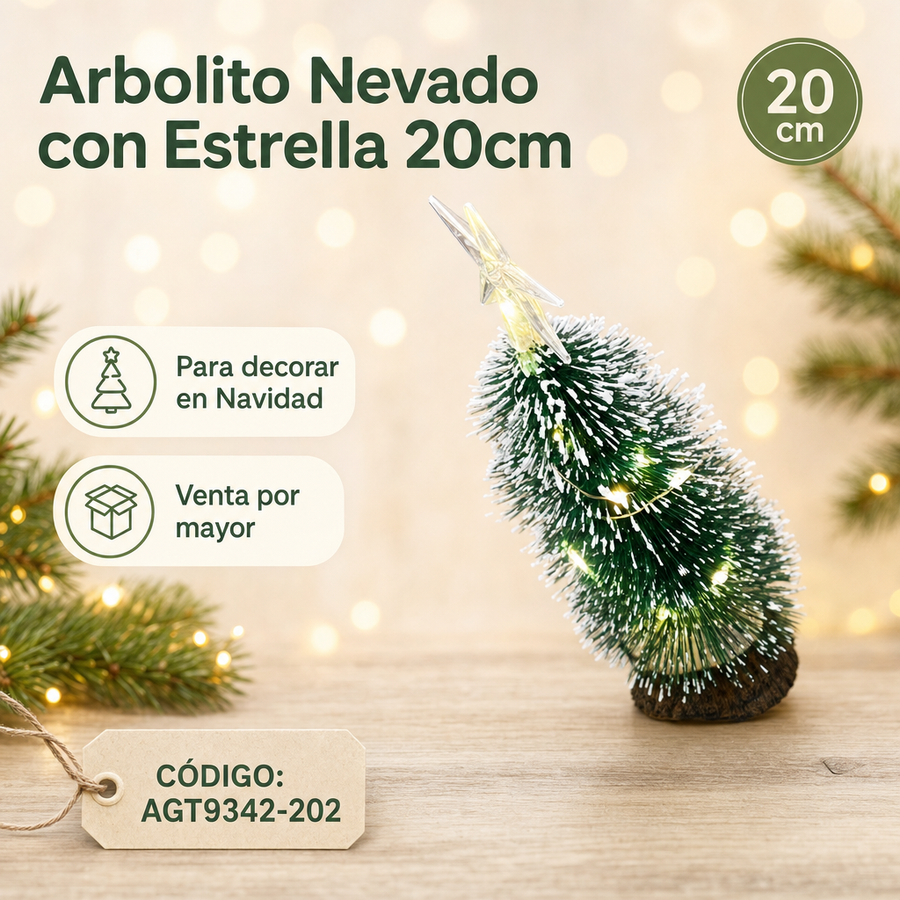 ARBOL DE NAVIDAD C/LUCES AGT9342-202