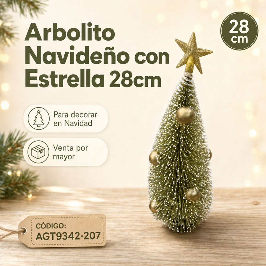 ARBOL DORADO C/LUCES AGT9342-207