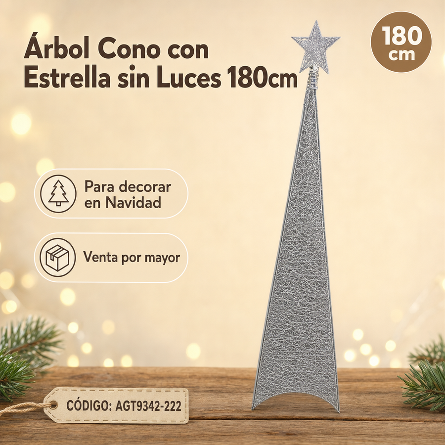 ARBOL NAVIDEÑO ALAMBRADO 180CM AGT9342-222