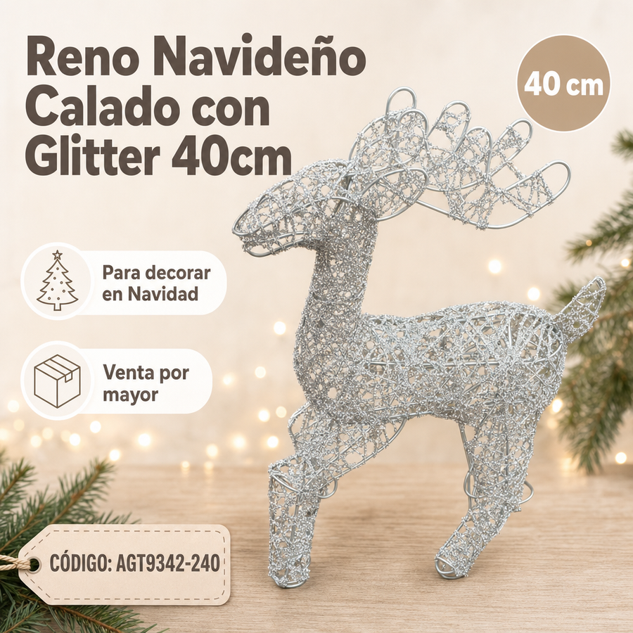 ESTATUA NAVIDEÑA RENO GRANDE AGT9342-240