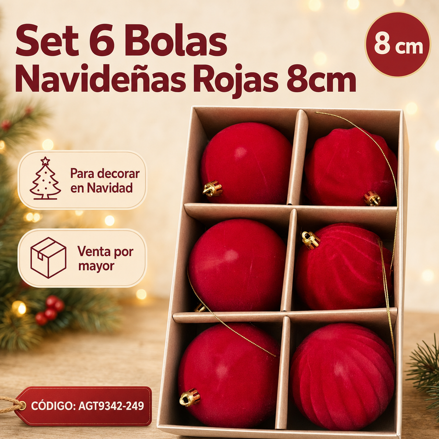PELOTA NAVIDAD X6 9342-249