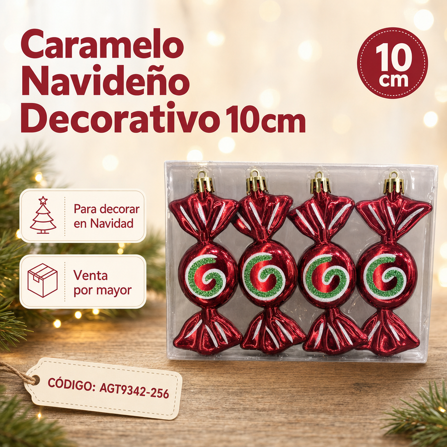 CARAMELO X4 NAVIDAD ROJO VERDE AGT9342-256