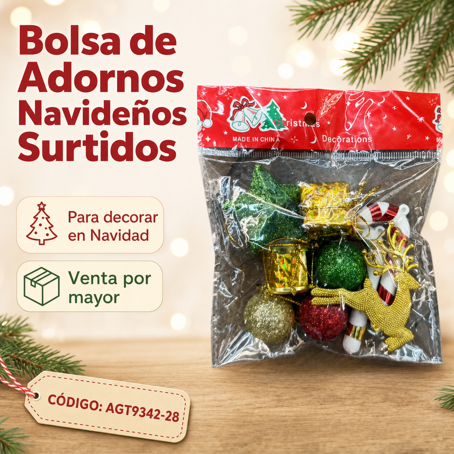 BOLSA DECO NAVIDAD AGT9342-28