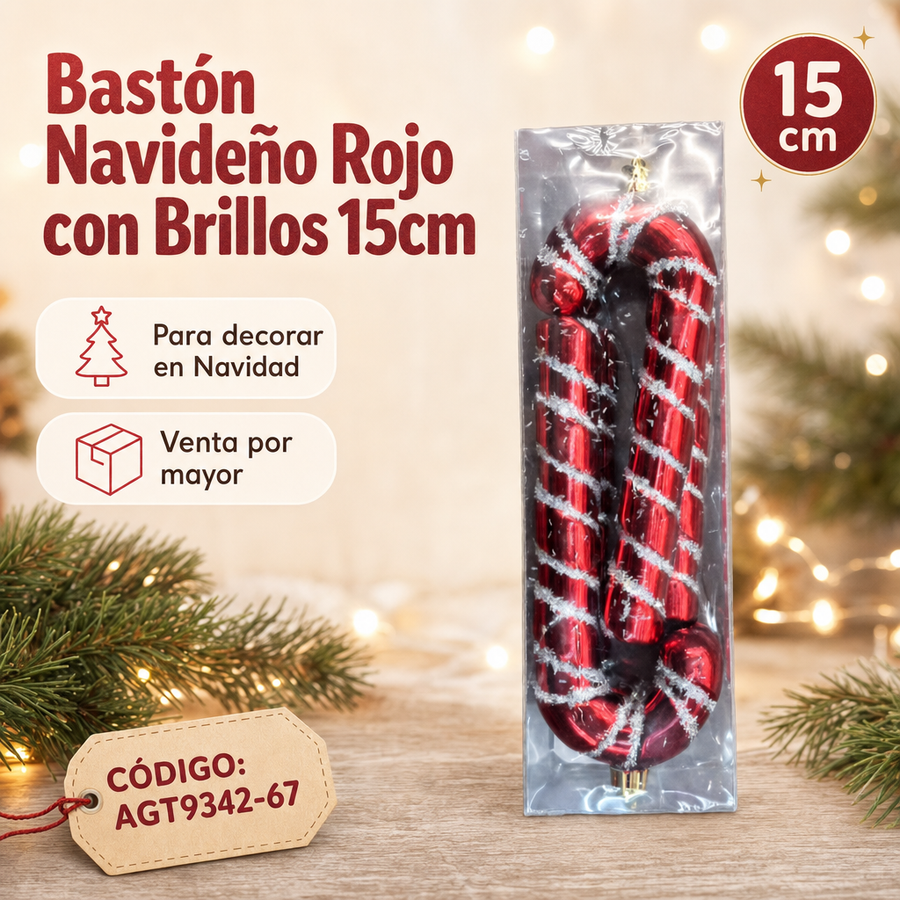 BASTON ROJO Y TORNASOLADO X2 AGT9342-67