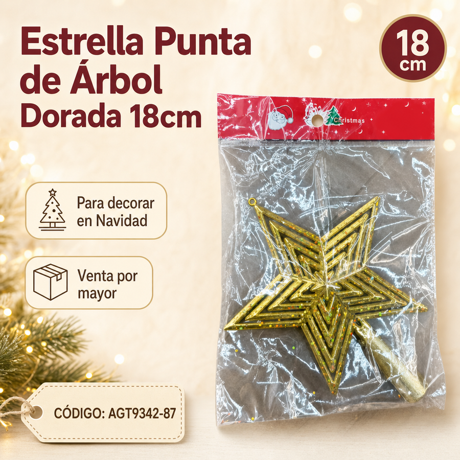 ESTRELLA NAVIDAD DORADO AGT9342-87