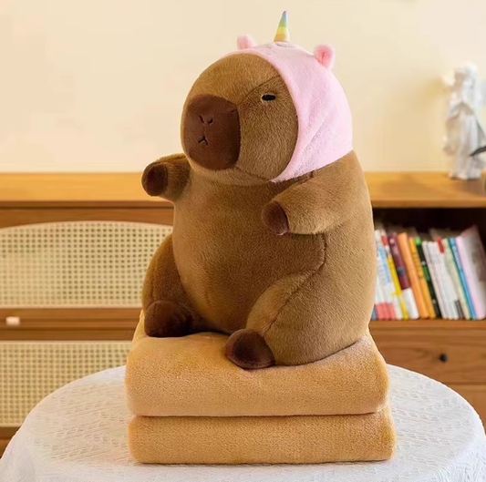 PELUCHE CAPYBARA C/FRAZADA 1358-10/11/12