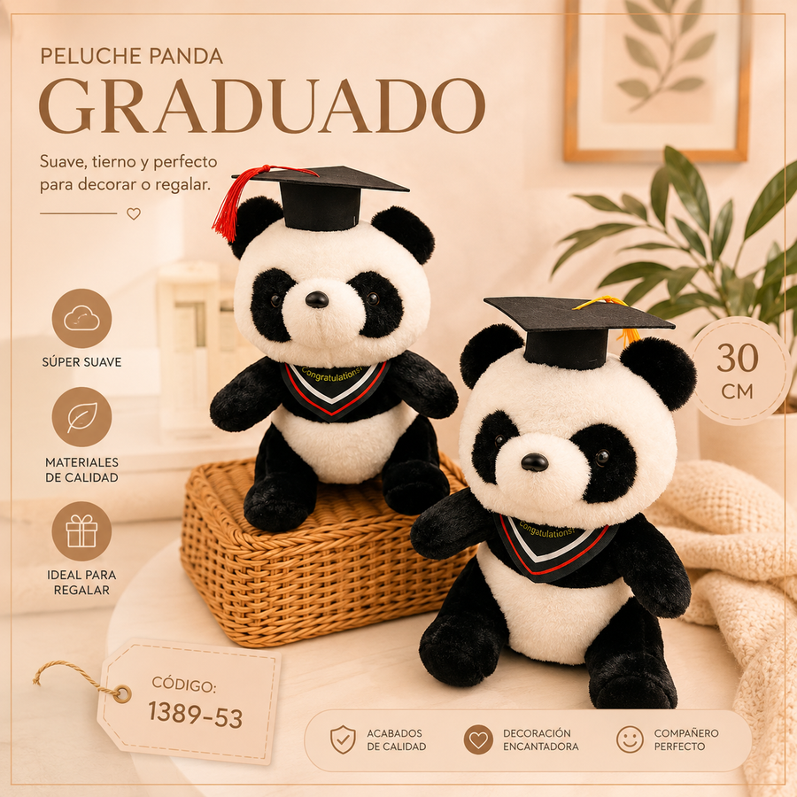 PELUCHE GRADUADA DE PANDA 1389-53