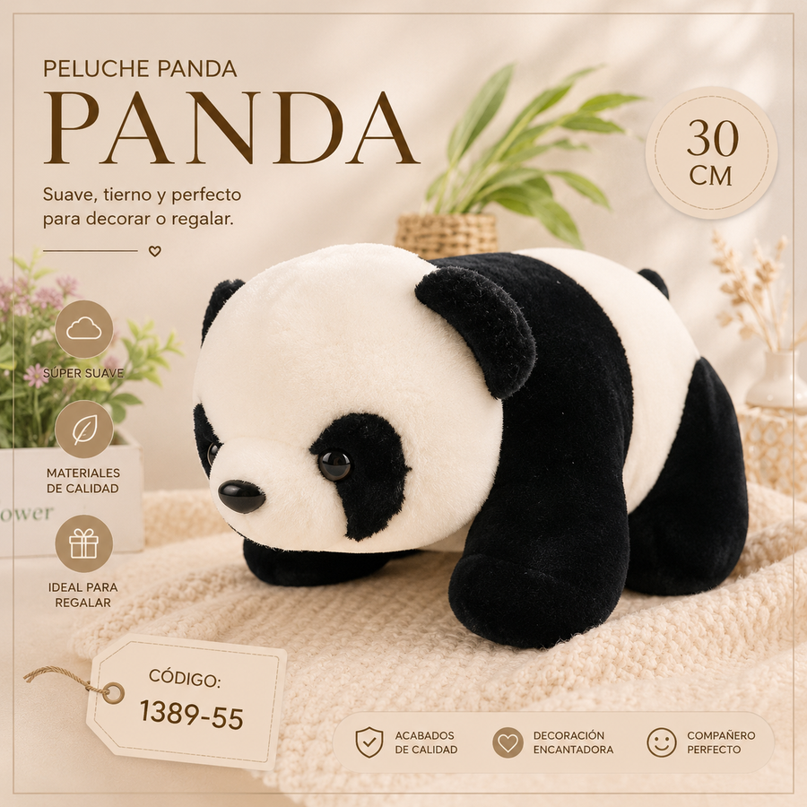 PELUCHE PANDA 30CM 1389-55