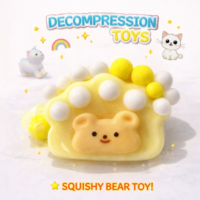 SQUEEZE PATITO DE OSO MANTECA AMARILLO SQH-003