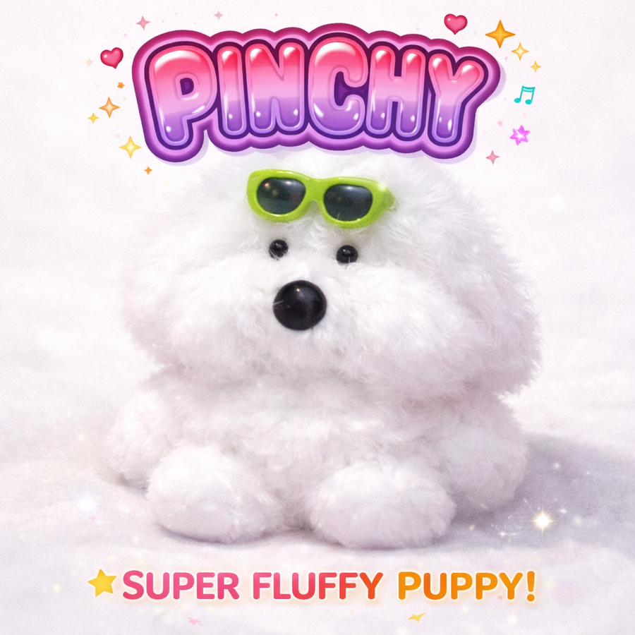 SQUEEZE PERRO BICHON BLANCO C/GAFA SQH-003