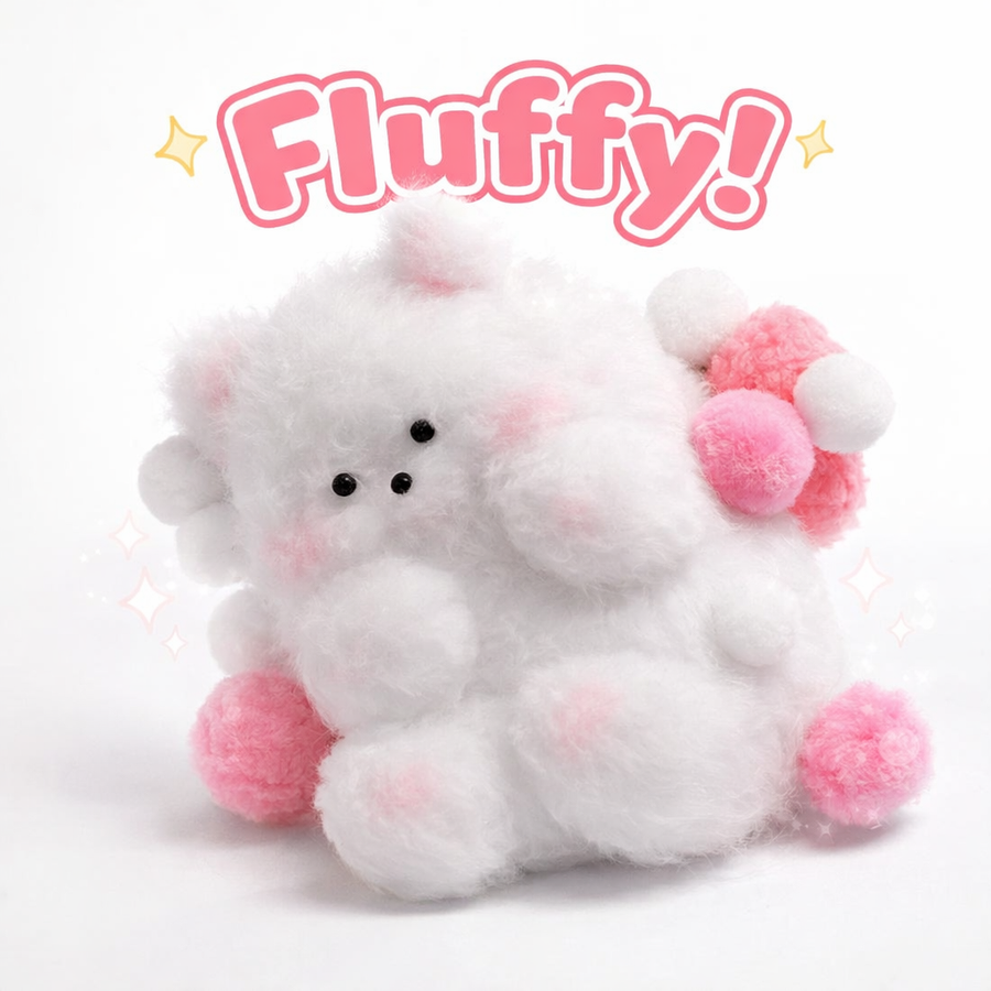 SQUEEZE FLUFFY PERRO BLANCO SQH-003
