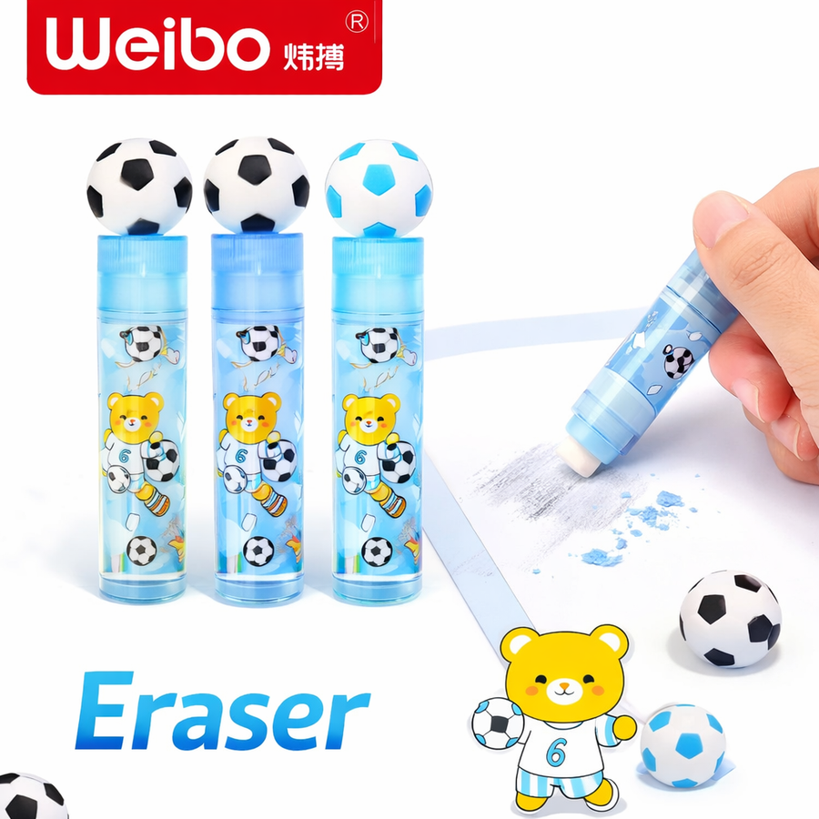 GOMA DE BORRAR RETRACTIL PELOTA FUTBOL WB-3516-5