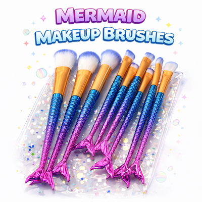 BROCHA DE MAQUILLAJE COLA DE PEZ 10PCS CX-112