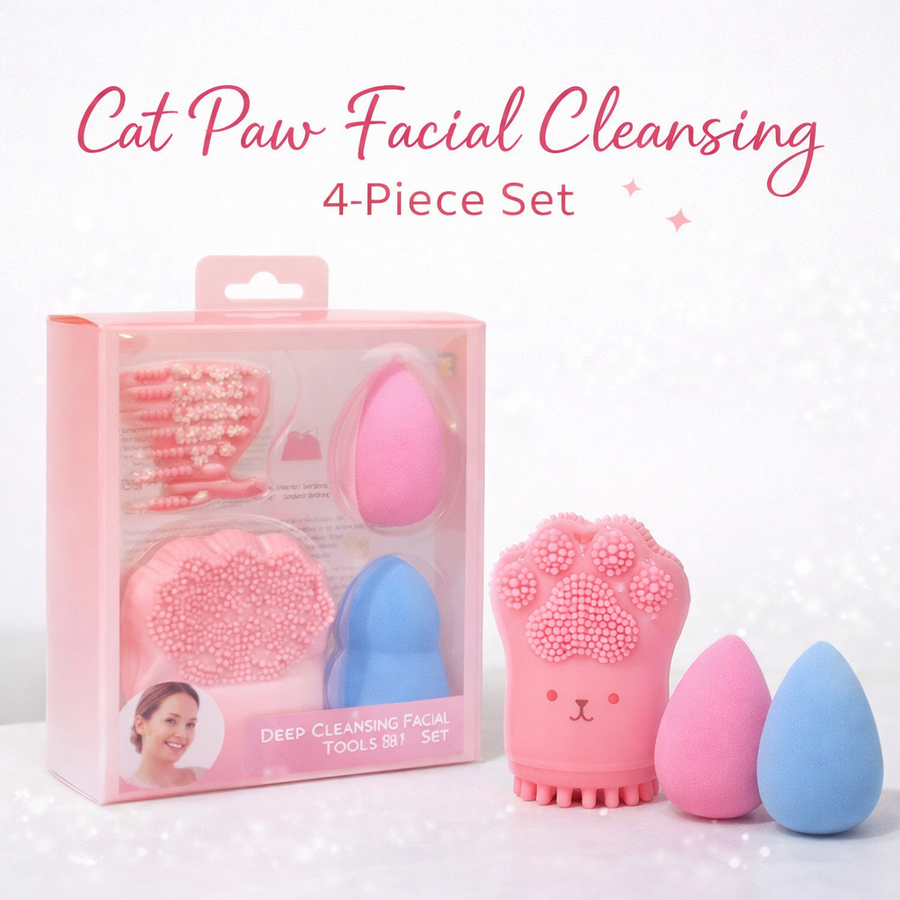 KIT DE LIMPIEZA FACIAL PATITA DE GATO X4 CX-052