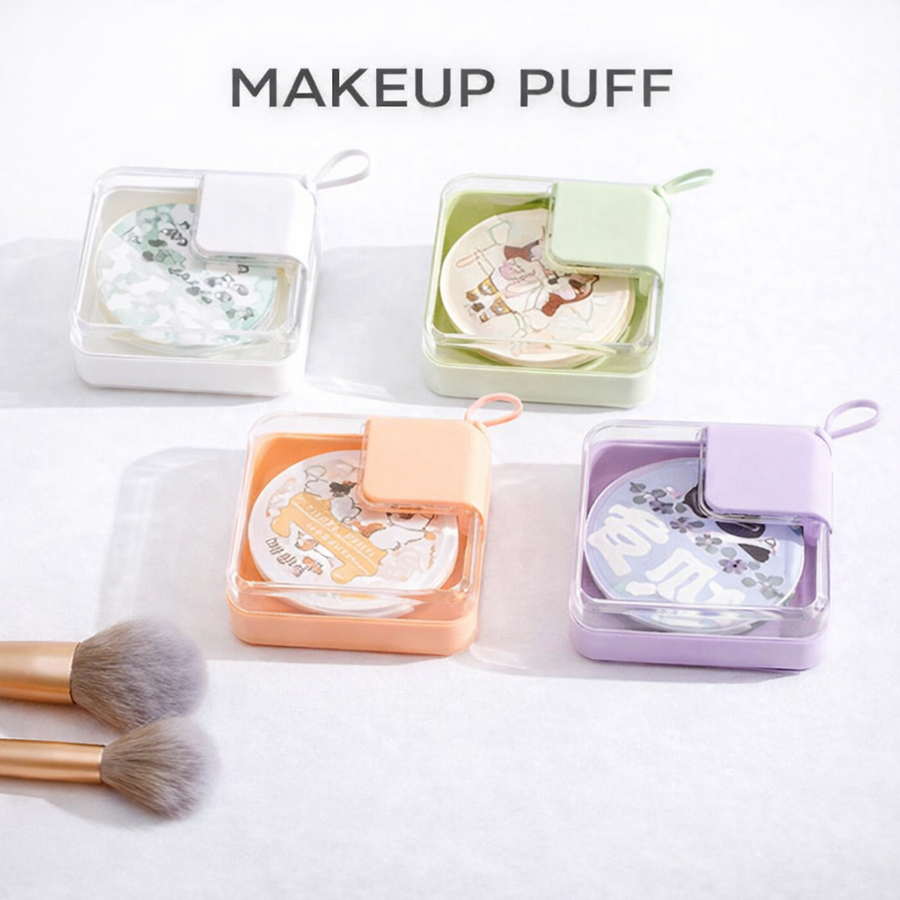 ESTUCHE PARA BORLA DE MAQUILLAJE GRANDE CX-075