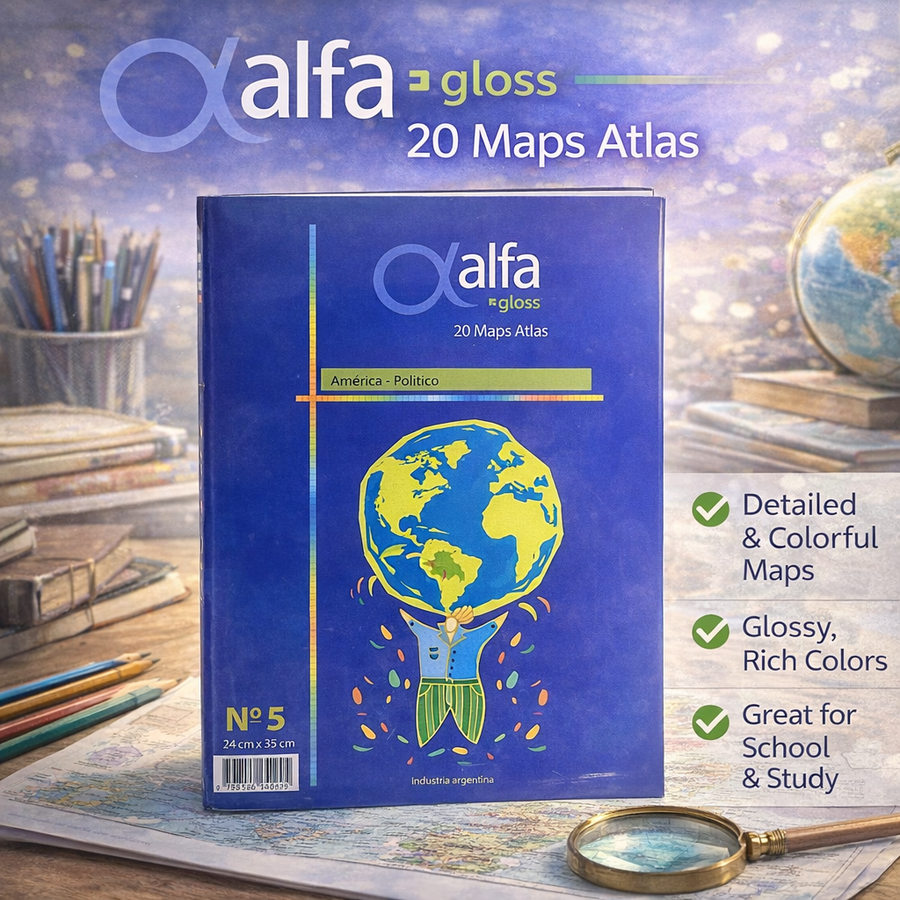 MAPA N5 24X35CM PLANISFERIO POLITICO ALFA