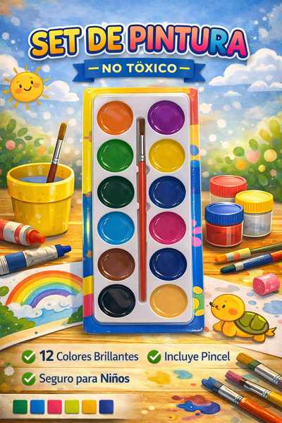 ACUARELA X12 COLOR SET DE PINTURA ST39  D-4236
