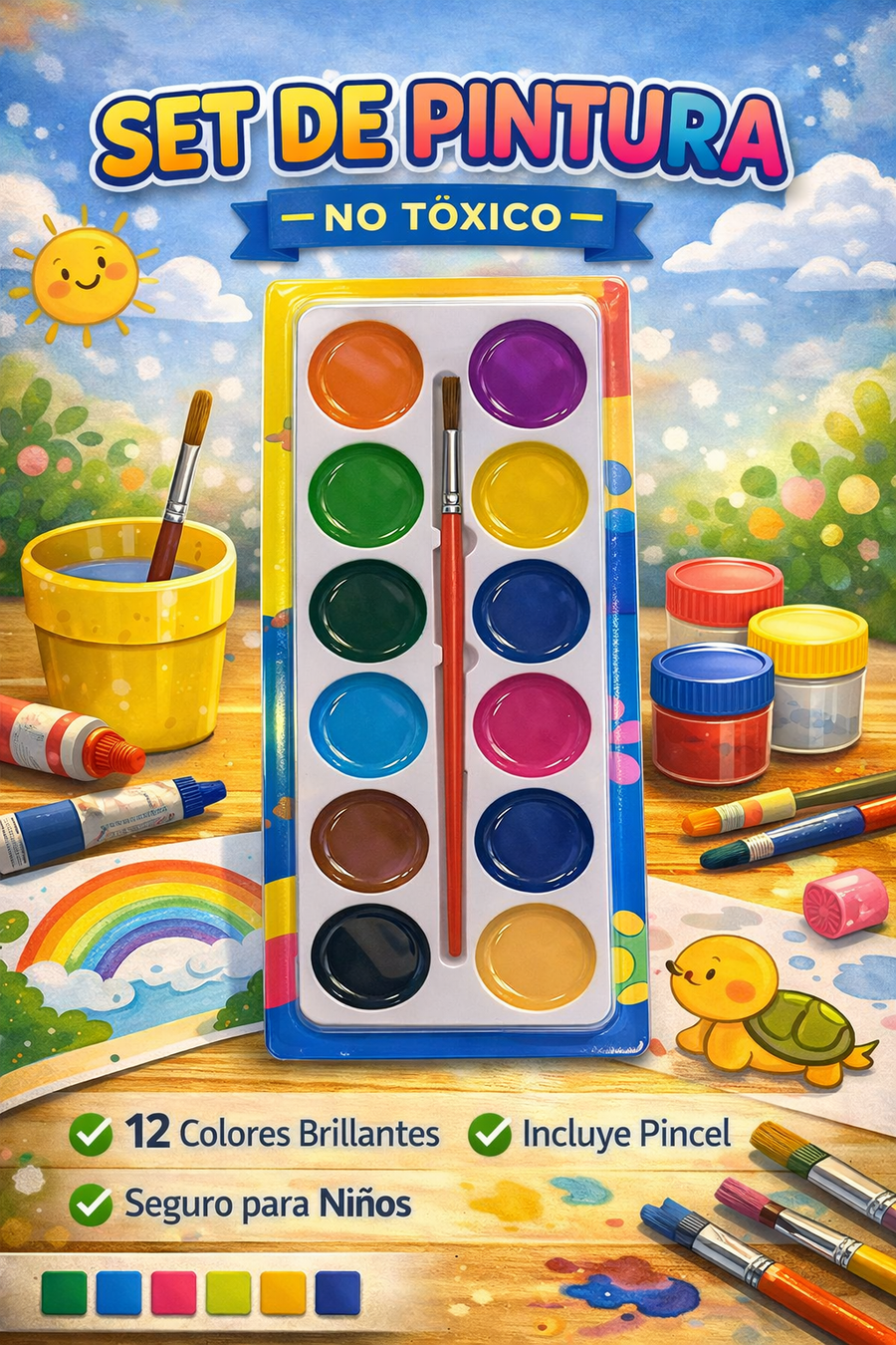 ACUARELA X12 COLOR SET DE PINTURA ST39  D-4236