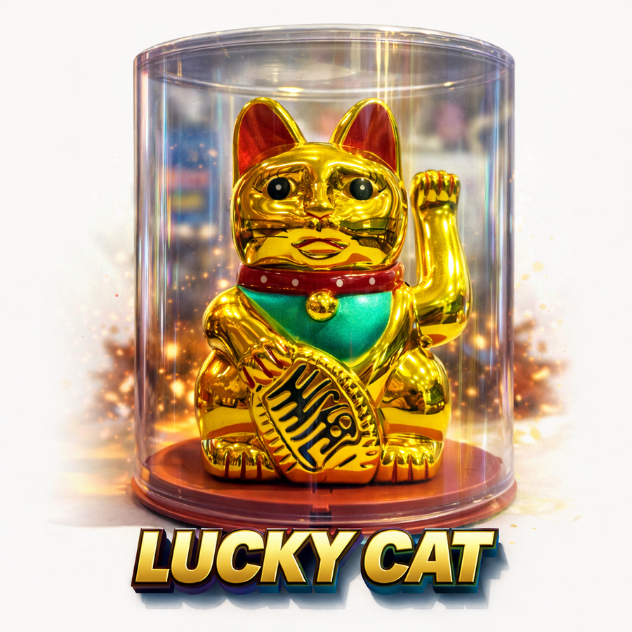 GATO DE LA SUERTE REDONDO GOLD MLY23056-4