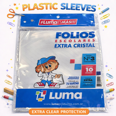 X10 FOLIO ESCOLAR CRISTAL 70 MC LUMA