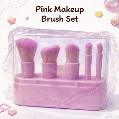 CAJA DE ACRILICO BROCHA DE MAQUILLAJE X5 5707-41
