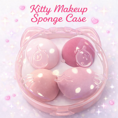 ESPONJA DE MAQUILLAJE X4 CAJITA DE GATO CX-025