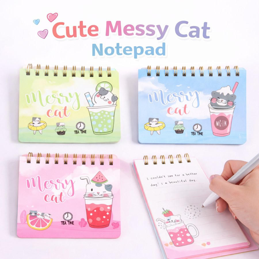 MINI CUADERNO ANILLADO DISENO GATITO WB-95395